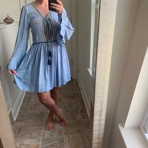 Boho embroidered dress